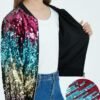 EXARUS Girls Sparkle Sequin Jacket with Pockets Glitter Ligh...