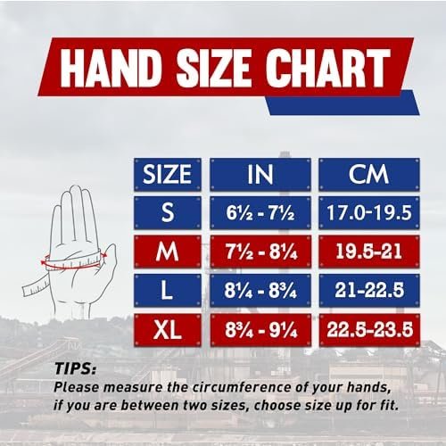 HANDLANDY Mens Work Gloves Touch screen, Utility Mechanic Gl...