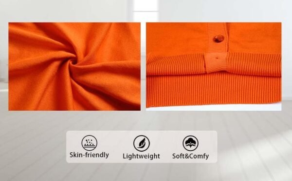 Women's V Neck Button Down Long Sleeve Cardigan Sweater