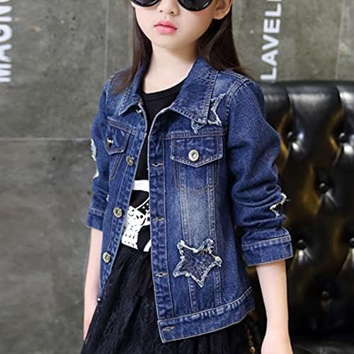 ASHER FASHION Denim Jackets Girl Denim Jackets Classic Basic...