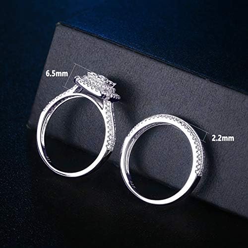 Newshe Jewellery Engagement Rings for Women Wedding Ring Set...
