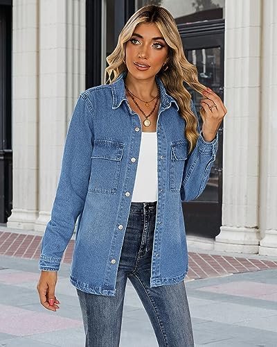 luvamia 2025 Spring Jean Jackets for Women Fashion Oversized...