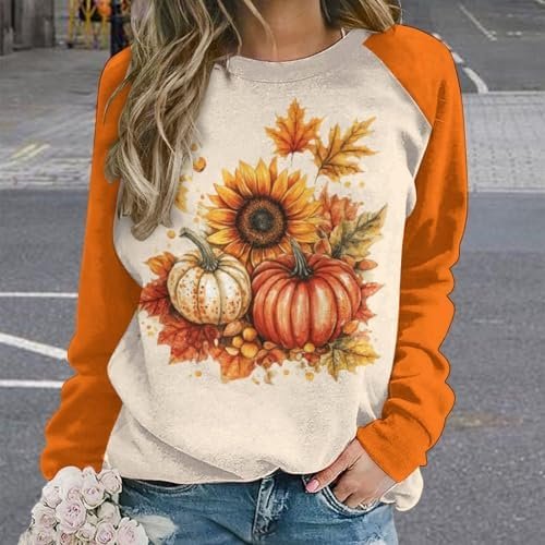 Womens Fall Funny Sweatshirt Cute Graphic Printed Autumn The...