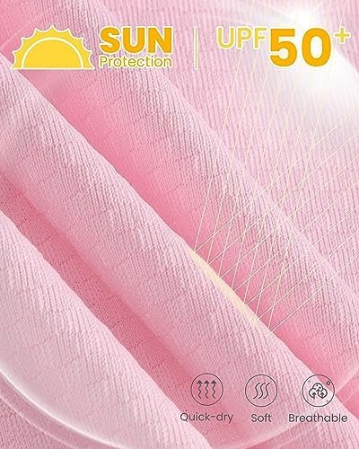 Auranso Kids Zip-Up Hoodie Girls Boys UPF50+ Sun Protection ...