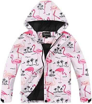 Spmor Boys Girls Waterproof Ski Jacket Hooded Snowboard Coat...