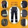 Notus Men's Work Utility & Safety Pants Reinforced Cordura K...