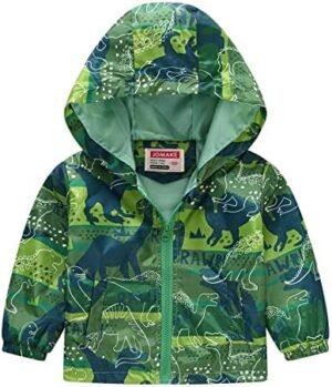 Dinosaur Hooded Jackets Toddler Baby Boys Girls Cartoon Prin...