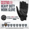 Cestus HandMax Series, Heavy Duty Work Gloves Men, High Abra...