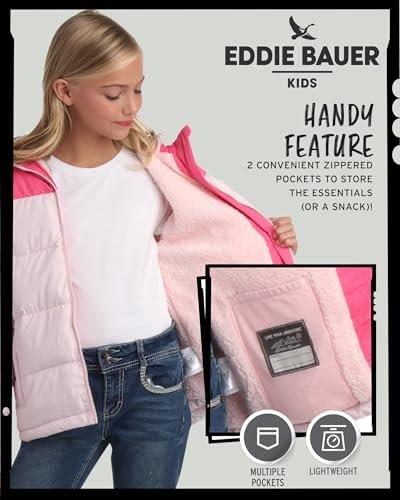 Eddie Bauer Girls' Winter Jacket - Heavyweight Quilted Down ...