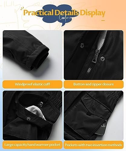 CREATMO US Girl's Sherpa Long Winter Coat Thicken Warm Parka...