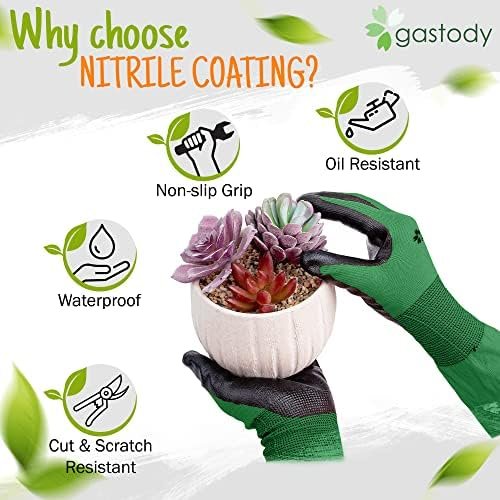 Gastody Long Sleeve Gardening Gloves Women and Men - Long C...