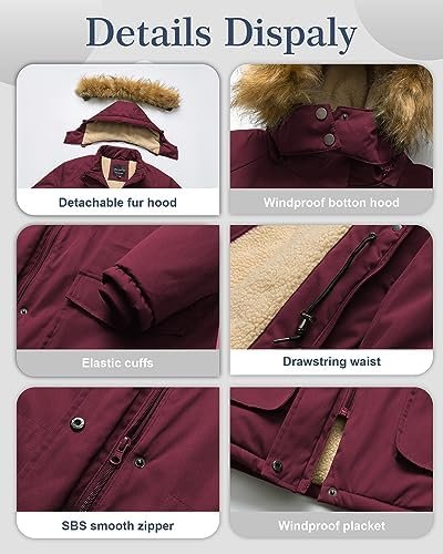 CREATMO US Women's Plus Size Winter Coats Warm Parka Jackets...