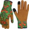Leather Gardening Gloves for Women Thorn Proof Garden Gloves...