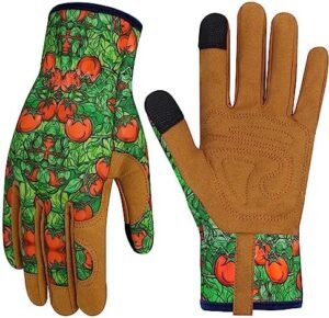 Leather Gardening Gloves for Women Thorn Proof Garden Gloves... Leather Gardening Gloves for Women Thorn Proof Garden Gloves...