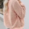 Eurivicy Women Fleece Jacket Winter Bomber Long Sleeve Faux ...