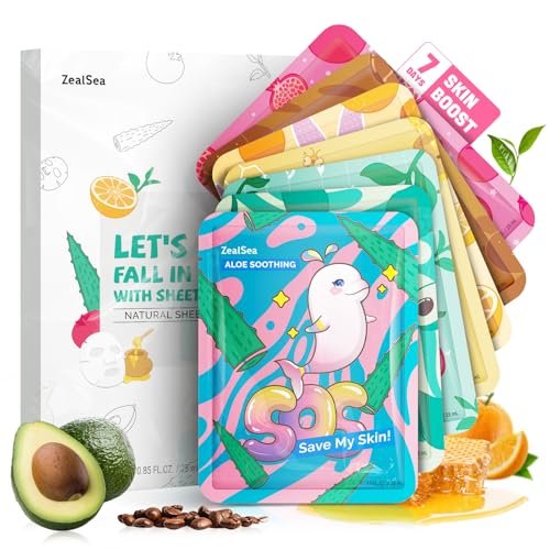 ZealSea Face Masks Skincare, Facial Masks for Women Skin Car...