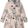 BINPAW Girl's Hooded Trench Coat