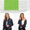 Dilgul Women's Denim Jacket Casual Long Sleeve Basic Button ...