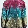 EXARUS Girls Sparkle Sequin Jacket with Pockets Glitter Ligh...