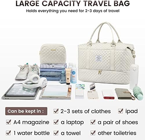 LOVEVOOK Travel Duffle Bag,Weekender Bags for Women with Sho...