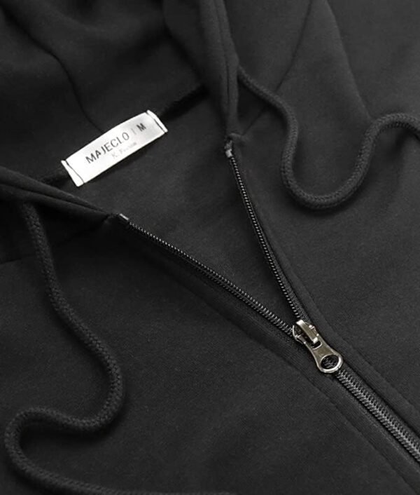 Oversized Women's Casual Full-Zip Hoodie Lightweight Long Sl...