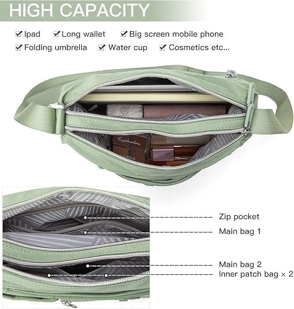 ETidy Crossbody Bag For Women Waterproof Lightweight Casual ...