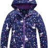 Girls Rain Jacket, Windbreaker Kids Raincoat Waterproof Zip ...