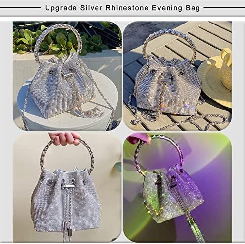 TOPALL Upgrade Rhinestone Evening Bag Bling Purse Sparkly Di...