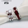 LOVERSRING Couple Ring Bridal Set His Hers White Gold Plated...