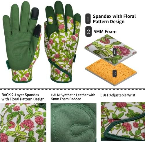 Thorn Proof&Puncture Resistant Gardening Gloves with Grip,Ga...