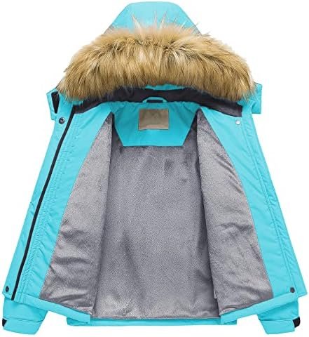 Pursky Girl's Waterproof Ski Jacket Kids Winter Snow Coats F...