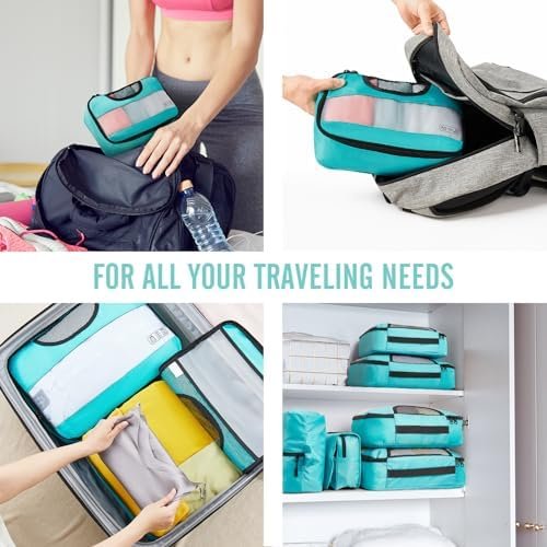 Veken 8 Set Packing Cubes for Kids, Travel Suitcase Essentia...