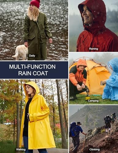 Zeagoo Womens Waterproof Raincoat Lightweight Rain Jacket Wo...