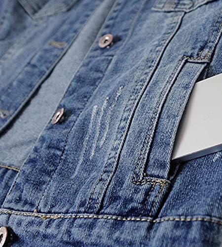 Kedera Womens Denim Jackets Distressed Ripped Long Sleeve Je...