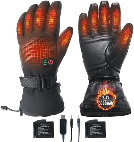 HANDLANDY Heated Gloves for Men Women Rechargeable, Waterpro...