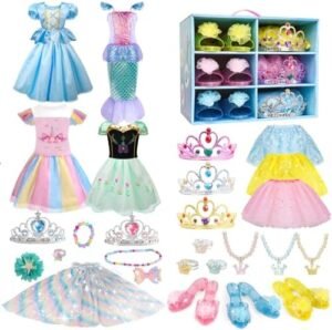 Meland Princess Dress Up Clothes for Girls 3-8 Year Old, Meland Princess Dress Up Clothes for Girls 3-8 Year Old, Pri...