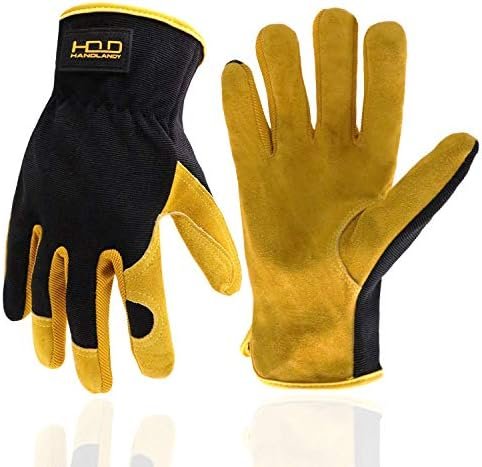 HANDLANDY Breathable Gardening Gloves & Work Gloves for Men ...