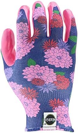 Miracle Gro Women's Nitrile Coated Grip Floral Pattern Garde...
