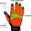 HANDLANDY Hi-vis Reflective Work Gloves, Anti Vibration Safe...