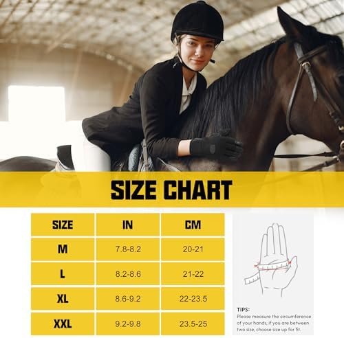 HANDALNDY Horse Riding Gloves, Equestrian Gloves Adult Kids ...