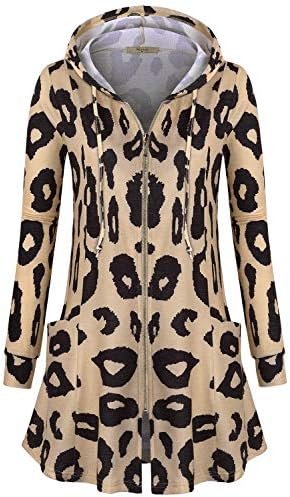 Miusey Womens Zip Up Long Hoodie Jacket Lightweight Tunic Sw...