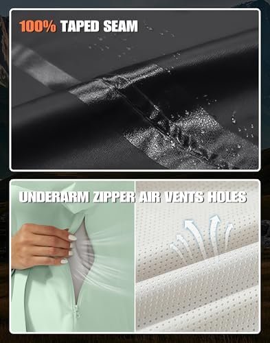 Pioneer Camp Women's Rain Jacket with Hood Waterproof Windbr...