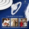 1.4 CT Moissanite Rings for Women, Engagement Rings for Wome...