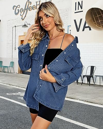 luvamia 2025 Spring Jean Jackets for Women Fashion Oversized...