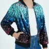 EXARUS Girls Sparkle Sequin Jacket with Pockets Glitter Ligh...
