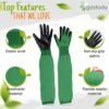 Gastody Long Sleeve Gardening Gloves Women and Men - Long C...