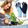 2 Pairs Gardening Gloves- Snug Fit, Breathable Rubber Coated...