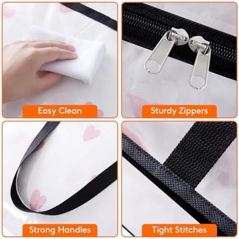 Lifewit 4 Pack Clear Clothes Storage Bags, 40L Plastic Blank...