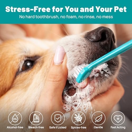 Dog Dental Care Wipes - Cat & Dog Teeth Cleaning Finger Wipe...