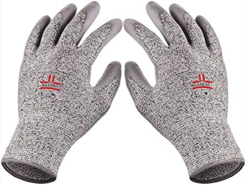 SAFEAT Cut Resistant Work Gloves for Men and Women - Protect...